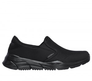 Men Skechers Relaxed Fit: Equalizer 4.0 - Persisting Slip On Shoes Black USA | 0689-MLFCA