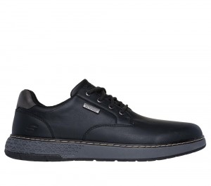 Men Skechers Relaxed Fit: Garlan - Pryor Lace Up Black USA | 9235-ETJSD